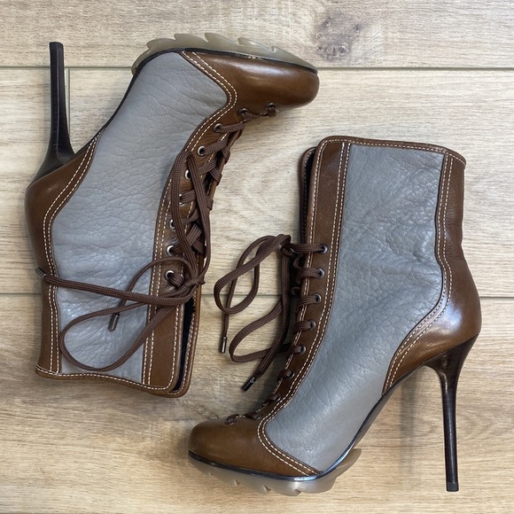 BCBGMAXAZRIA | Runway Collection | Stiletto Lace Up Ankle Boots - Picture 5 of 16